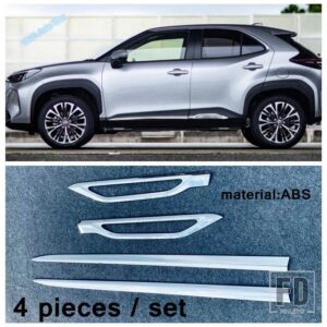 トヨタ ヤリス クロス 2020 - 2023 用 ドアサイドボディプロテクションカバートリム リアトランクガーニッシュストライプ ABS 外装アクセサリー - model 1