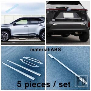 トヨタ ヤリス クロス 2020 - 2023 用 ドアサイドボディプロテクションカバートリム リアトランクガーニッシュストライプ ABS 外装アクセサリー - model 3
