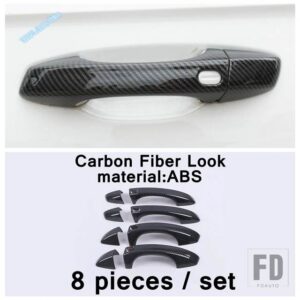 VW クロームカードアハンドルキャップ/バックミラーシェルステッカーカバートリムアクセサリー アトラス/テラモント2017-2020用 - model 4