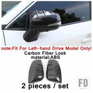 トヨタ ハイランダー 2020-23用 車外側サイドドア バックミラー 装飾 ストライプ ステッカー カバー トリム ABS アクセサリー - model 5