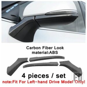 トヨタ ハイランダー 2020-23用 車外側サイドドア バックミラー 装飾 ストライプ ステッカー カバー トリム ABS アクセサリー - model 3