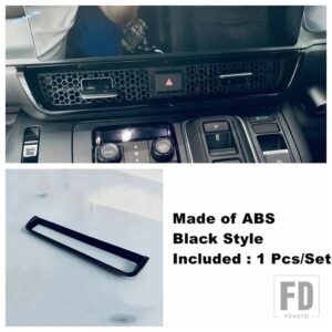 ホンダ ABS製 自動車用 ミドルエアコン 通気口 / 中央コントロール ギアシフト マルチメディアパネル カバー トリム アクセサリー ステップワゴ - Black Style