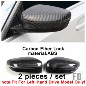 BMW ブラック/カーボンルック ウィングケース バックミラーフレームカバートリム 3シリーズ G20 2019-2024 外装アクセサリーに適合 - Carbon Fiber B
