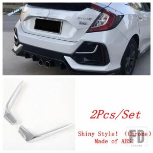ホンダ シビックハッチバック2020 2021用オートフロント/リアフォグランプランプアイブロウバンパーリッドアイリッド/リングカバートリムアクセ - Model A