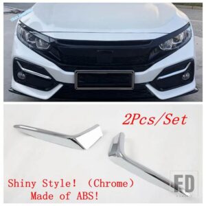 ホンダ シビックハッチバック2020 2021用オートフロント/リアフォグランプランプアイブロウバンパーリッドアイリッド/リングカバートリムアクセ - Model C