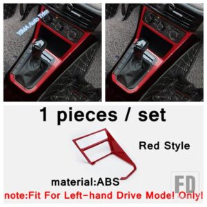 VW カーコンソールギアシフトボックスパネルカバー装飾フレームトリム ポロ2019-2023インテリアアクセサリーに適合 - Model C