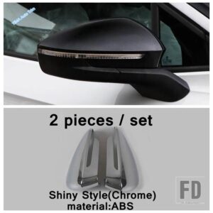 VW クロームABS製自動車用 リアビューサイドガラスミラーカバートリム ID.4 ID.6 2021-23 カーボンルックアクセサリー - Model D