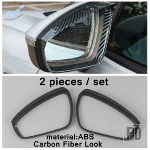 VW クロームABS製自動車用 リアビューサイドガラスミラーカバートリム ID.4 ID.6 2021-23 カーボンルックアクセサリー - Model H