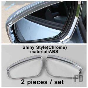 VW クロームABS製自動車用 リアビューサイドガラスミラーカバートリム ID.4 ID.6 2021-23 カーボンルックアクセサリー - Model E