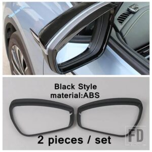 VW クロームABS製自動車用 リアビューサイドガラスミラーカバートリム ID.4 ID.6 2021-23 カーボンルックアクセサリー - Model B