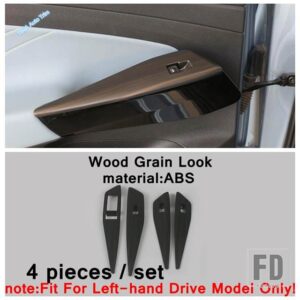 VW 木目調オートダッシュボードエアベント/アームレストボックス/ステアリングホイールカバートリム ID.4 ID4 2021 - 2024 アクセサリー - Model A