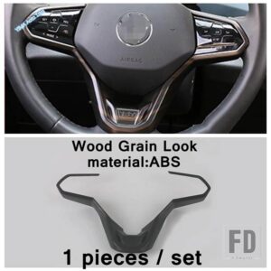 VW 木目調オートダッシュボードエアベント/アームレストボックス/ステアリングホイールカバートリム ID.4 ID4 2021 - 2024 アクセサリー - Model C