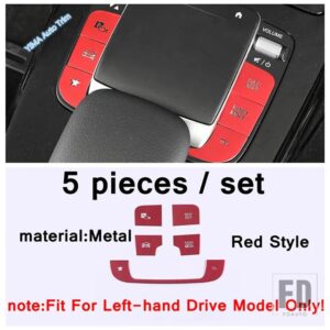 メルセデスベンツ マルチメディアスイッチ/アームレストボックスボタンカバートリムカーリフィットアクセサリーAクラスGLA CLA GLB 2019-21用 - Model A