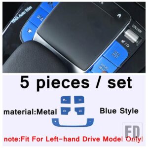 メルセデスベンツ マルチメディアスイッチ/アームレストボックスボタンカバートリムカーリフィットアクセサリーAクラスGLA CLA GLB 2019-21用 - Model B