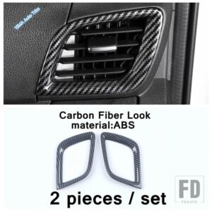 いすゞ D-MAX 2021 2022用ヘッドライトスイッチ/アームレストボックス/ステアリングホイールパネル/エアACトリムカーボンテクスチャアクセサリ - Model E