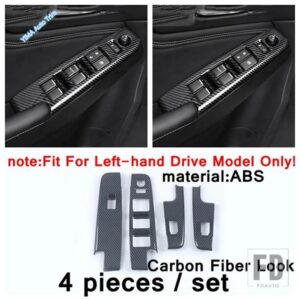 いすゞ D-MAX 2021 2022用ヘッドライトスイッチ/アームレストボックス/ステアリングホイールパネル/エアACトリムカーボンテクスチャアクセサリ - Model A