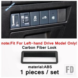 いすゞ D-MAX 2021 2022用ヘッドライトスイッチ/アームレストボックス/ステアリングホイールパネル/エアACトリムカーボンテクスチャアクセサリ - Model B