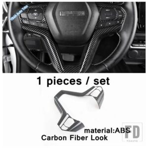 いすゞ D-MAX 2021 2022用ヘッドライトスイッチ/アームレストボックス/ステアリングホイールパネル/エアACトリムカーボンテクスチャアクセサリ - Model C