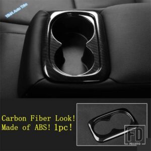 ホンダ シビック2016-2020用 ピラーAスピーカー/ガラススイッチ/エアアウトレット装飾カバートリム カーボンインテリアアクセサリー - Water cup frame