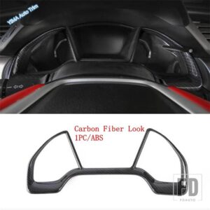 ホンダ シビック2016-2020用 ピラーAスピーカー/ガラススイッチ/エアアウトレット装飾カバートリム カーボンインテリアアクセサリー - Instrument panel