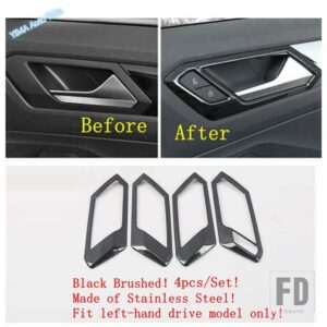 VW T-ROC T ROC 2022 2023 アクセサリー用 ブラック ブラッシュド カードアオーディオスピーカー / - Inner door bowl