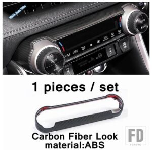 トヨタ カーボン製オートギアシフトヘッド/ヘッドライトスイッチ/エアアウトレットアクセサリーカバートリム RAV4 RAV 4 XA50 2019 - 2024 - Central Air AC Knob