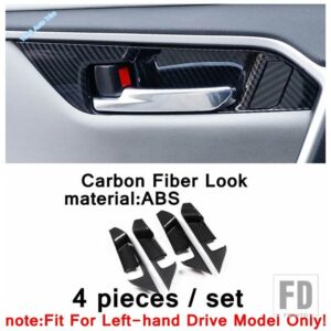 トヨタ カーボン製オートギアシフトヘッド/ヘッドライトスイッチ/エアアウトレットアクセサリーカバートリム RAV4 RAV 4 XA50 2019 - 2024 - Inner door bowl
