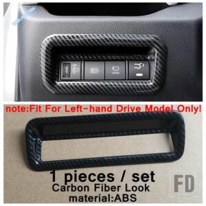 トヨタ カーボン製オートギアシフトヘッド/ヘッドライトスイッチ/エアアウトレットアクセサリーカバートリム RAV4 RAV 4 XA50 2019 - 2024 - Headlight switch
