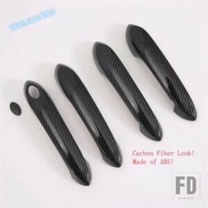 BMW クローム/カーボンルック カーサイドドアハンドル/バックミラーシェル装飾カバートリムアクセサリー X5 G05 2019 - 2024用 - Model B