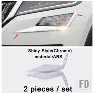 光沢フロントフォグランプフォグランプまぶたアイブロウ/リアウィンドウワイパーカバートリムSKODA KODIAQ 2017-2021アクセサリー - Model B