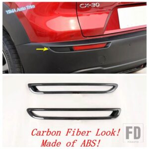 マツダ カーボン/光沢フロントリアフォグランプフォグランプベゼルモールディングカバートリム3 CX-30 2020-2024用外装アクセサリー - Model B