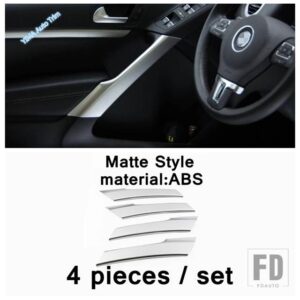 VW TIGUAN MK1 2008 - 2015 マットカーストレージボックス / ステアリングホイール / シート調整ハンドル装飾アクセサリーカバートリム - Model D