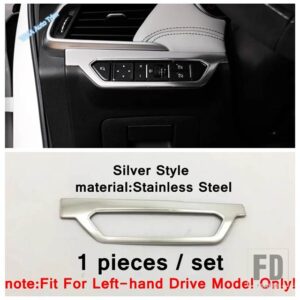 シボレー LHD 自動車用 ヘッドライト フォグランプ スイッチ フォグライト ボタン 装飾パネル カバー トリム アクセサリー キャプティバ 2018- - Silver Style