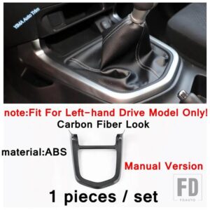 日産 ナバラNP300 / テラ2017 - 2021用カーボンルックインテリアセントラルコントロールダッシュボード / ウィンドウリフトスイッチカバートリ - MT Gear Shift Panel