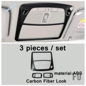日産 ナバラNP300 / テラ2017 - 2021用カーボンルックインテリアセントラルコントロールダッシュボード / ウィンドウリフトスイッチカバートリ - Reading light cover