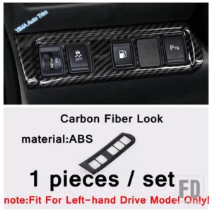 日産 ナバラNP300 / テラ2017 - 2021用カーボンルックインテリアセントラルコントロールダッシュボード / ウィンドウリフトスイッチカバートリ - Headlight switch