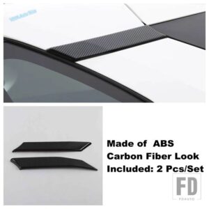 トヨタ RAV4 RAV 4 XA50 2019-24用 クローム カーリアウィンドウ Cピラートリムカバー 車外装 ABSアクセサリー - Carbon Fiber Look