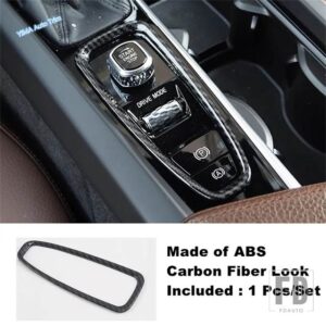 ボルボ 自動車アクセサリー ギアシフト ストール ハンドブレーキ オートAPボタン スパンコールカバートリム XC90 XC60 S90 V90 V60 S60 2015 - - Carbon Fiber Look