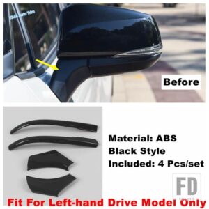 トヨタ ABS製 自動車用 バックミラーステッカー 装飾ストライプ カバートリム 外装アクセサリー カローラ クロス XG10 2021-24用 - Black Style