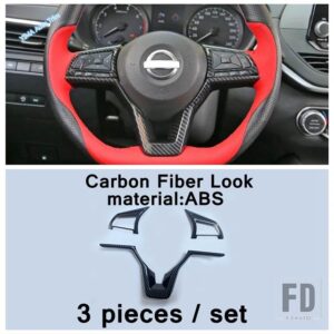 日産 カーボンルック バックミラー/ハンドルボウル/カップホルダーカバートリム ABSアクセサリー X-TRAIL T32 ROGUE 2014 - 2020 - Model B