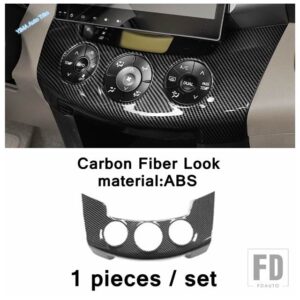 トヨタ RAV4 2009 - 2012 用 カーボンルック ハンドブレーキパネル エア AC アウトレットベントカバートリム ドアハンドル ボウルフレームアク - Model E