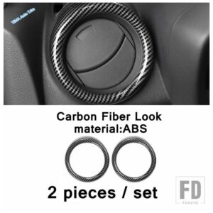 トヨタ RAV4 2009 - 2012 用 カーボンルック ハンドブレーキパネル エア AC アウトレットベントカバートリム ドアハンドル ボウルフレームアク - Model G