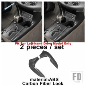 トヨタ RAV4 2009 - 2012 用 カーボンルック ハンドブレーキパネル エア AC アウトレットベントカバートリム ドアハンドル ボウルフレームアク - Model I
