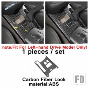 トヨタ RAV4 2009 - 2012 用 カーボンルック ハンドブレーキパネル エア AC アウトレットベントカバートリム ドアハンドル ボウルフレームアク - Model L
