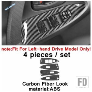 トヨタ RAV4 2009 - 2012 用 カーボンルック ハンドブレーキパネル エア AC アウトレットベントカバートリム ドアハンドル ボウルフレームアク - Model A