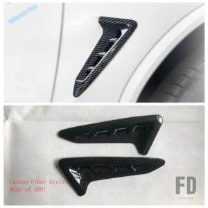 BMW 車側エアACフローベントフェンダーホールフレームカバートリム X3 G01 2018 - 2023 用 ブライト/カーボン外装アクセサリー - Carbon Fiber