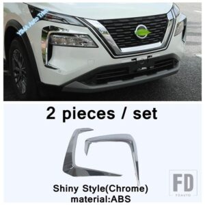 日産 ドアハンドルボウル/バックミラー/フロントバンパーエアベントカバートリムクローム エクストレイルXトレイル/ローグT33 2021 2022用 - model 10