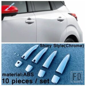 日産 車フロントリアフォグランプフレーム/バックミラーシェルドアハンドルカバートリムABSアクセサリー ノートE13 2021 2022用 - model 3