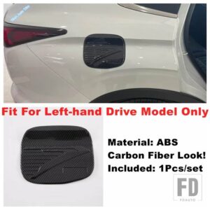 三菱 アウトランダー2023 2024 2025用カーボン製自動車用 バックミラー/フォグランプ/オイルガスタンクアクセサリーカバートリム - Oil Gas Tank Cap