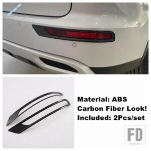 三菱 アウトランダー2023 2024 2025用カーボン製自動車用 バックミラー/フォグランプ/オイルガスタンクアクセサリーカバートリム - Rear Fog